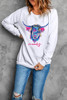 White Cool Highland Heifer Moody Graphic Sweatshirt