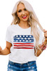 White American Flag Graphic Fashion Tee