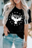 Black AMERICA Eagle Star Graphic T Shirt