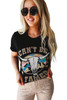 Black Western CAN'T BE TAMED Longhorn Graphic T Shirt