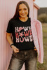 Black HOWDY Letter Graphic T Shirt