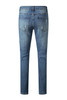 Sky Blue Valentines Day Heart Patchwork Jeans Sky Blue Valentines Day Heart Patchwork Jeans