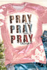 Pink PRAY Graphic Tie Dye Tee