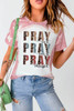 Pink PRAY Graphic Tie Dye Tee