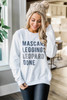 Gray Letters Graphic Loose Sweatshirt