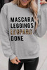 Gray Letters Graphic Loose Sweatshirt