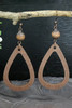 Chestnut Vintage Hollowed Waterdrop Shape Hook Earrings