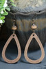 Chestnut Vintage Hollowed Waterdrop Shape Hook Earrings