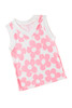 Pink Cute Flower Knitted V Neck Tank Top