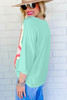 Moonlight Jade Colorblock Star Patched Half Sleeve Oversized Tee