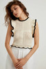 Apricot Crochet Eyelet Flounce Tank Top Apricot Crochet Eyelet Flounce Tank Top