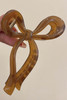 Coffee Long Tail Bow Knot Shape Claw Clip