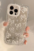 Silvery Mirror Effect Bowknot Print IPhone Phone Case