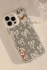 Silvery Mirror Effect Bowknot Print IPhone Phone Case