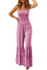 Phalaenopsis Thin Straps Smocked Bodice Wide Leg Floral Jumpsuit Phalaenopsis Thin Straps Smocked Bodice Wide Leg Floral Jumpsuit