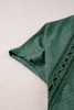 Blackish Green Crochet Lace Detail Oversized Tee