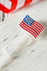 White American Flag Print PVC Soft Plastic Straw Lid