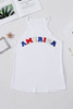 White Chenille AMERICA Graphic Tank Top White Chenille AMERICA Graphic Tank Top
