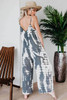 Spaghetti Strap Tie Dye Baggy Long Pants Romper