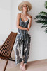 Spaghetti Strap Tie Dye Baggy Long Pants Romper