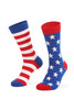 Sail Blue American Flag Pattern Soft Knitted Socks Sail Blue American Flag Pattern Soft Knitted Socks