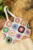 White Random Boho Floral Crochet Retro Hollowed Bag