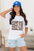 White Leopard GAME DAY Baseball Graphic T Shirt