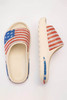 White Rhinestone American Flag Thick Sole Slippers