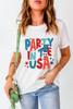 White PARTY IN THE USA American Flag Bolt Graphic Tee