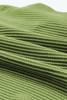 Grass Green Flutter Sleeve Ribbed Shift Dress