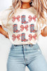 White Bowknot & Cowgirl Boots Graphic Tee