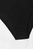 Black Textured Stitch One Shoulder Cutout One Piece Swimsuit
