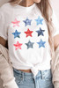 White Flag Day Stars Print Crew Neck T Shirt White Flag Day Stars Print Crew Neck T Shirt