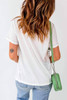 White Flag Day Stars Print Crew Neck T Shirt White Flag Day Stars Print Crew Neck T Shirt