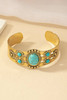Gold Vintage Boho Turquoise Cuff Bracelet