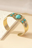 Gold Vintage Boho Turquoise Cuff Bracelet