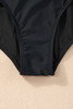 Black Ruffled Trim Ruched One Piece Bathing Suit Black Ruffled Trim Ruched One Piece Bathing Suit