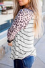 Striped Leopard Raglan Top