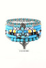 Light Blue 7pcs Boho Turquoise Beaded Bracelet Set