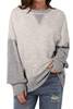 Light Grey Color Block Thumbhole Sleeve Drop Shoulder Sweatshirt Light Grey Color Block Thumbhole Sleeve Drop Shoulder Sweatshirt