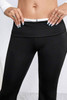 Black Thermal Lined Split Flare Leg Pants Black Thermal Lined Split Flare Leg Pants
