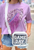 White GAME DAY Pattern Clear Shoulder Bag White GAME DAY Pattern Clear Shoulder Bag