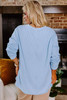 Myosotis Plus Size Ribbed Textured Long Sleeve T Shirt