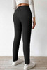 Black Thermal Lined Drawstring High Waist Leggings