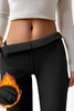 Black Thermal Lined Drawstring High Waist Leggings