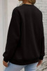 Black Halloween Ghosts Print Round Neck Sweatshirt
