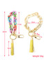 Festival Fuchsia Chain Design Tassel Key Ring