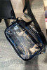 Black Multi-Pocket Contrast Edge Detachable Strap Clear Shoulder Bag Black Multi-Pocket Contrast Edge Detachable Strap Clear Shoulder Bag