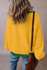 Ginger Color Block Patch Drop Shoulder Oversized Sweatshirt Ginger Color Block Patch Drop Shoulder Oversized Sweatshirt