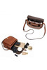 Chestnut Flapped Magnetic Buckle PU Leather Shoulder Bag